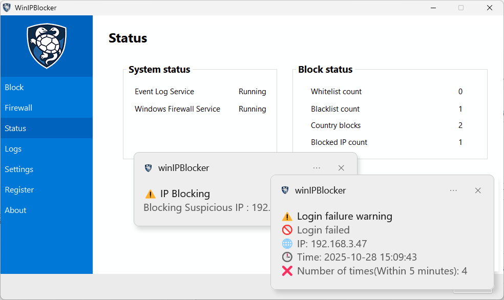 winIPBlocker UI